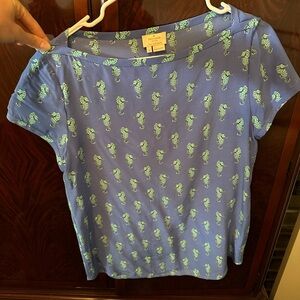 Kate spade seahorse silk top